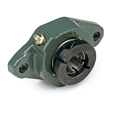 Dodge Industrial F2B-DL-100, Two-Bolt Flange, Non-Expansion, Cast Iron, 1" Bore Dia. 128760